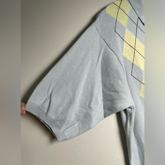 Raffi Cotton Blend Grey Yellow Polo Shirt Made In Italy Men Size Large - Picture 5 of 7